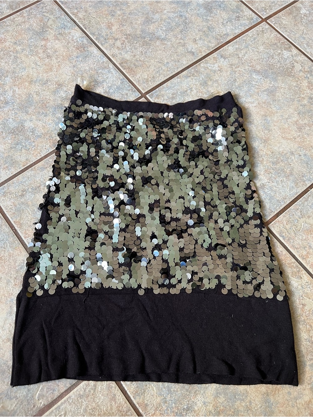 Y2k 2000 Black bluse with silver Sequins